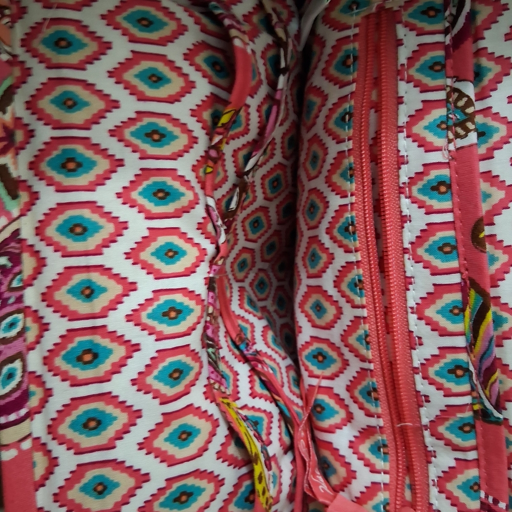 Vera Bradley Call Me Coral Kisslock Metal Clasp Shoulder Bag - Picture 6 of 8
